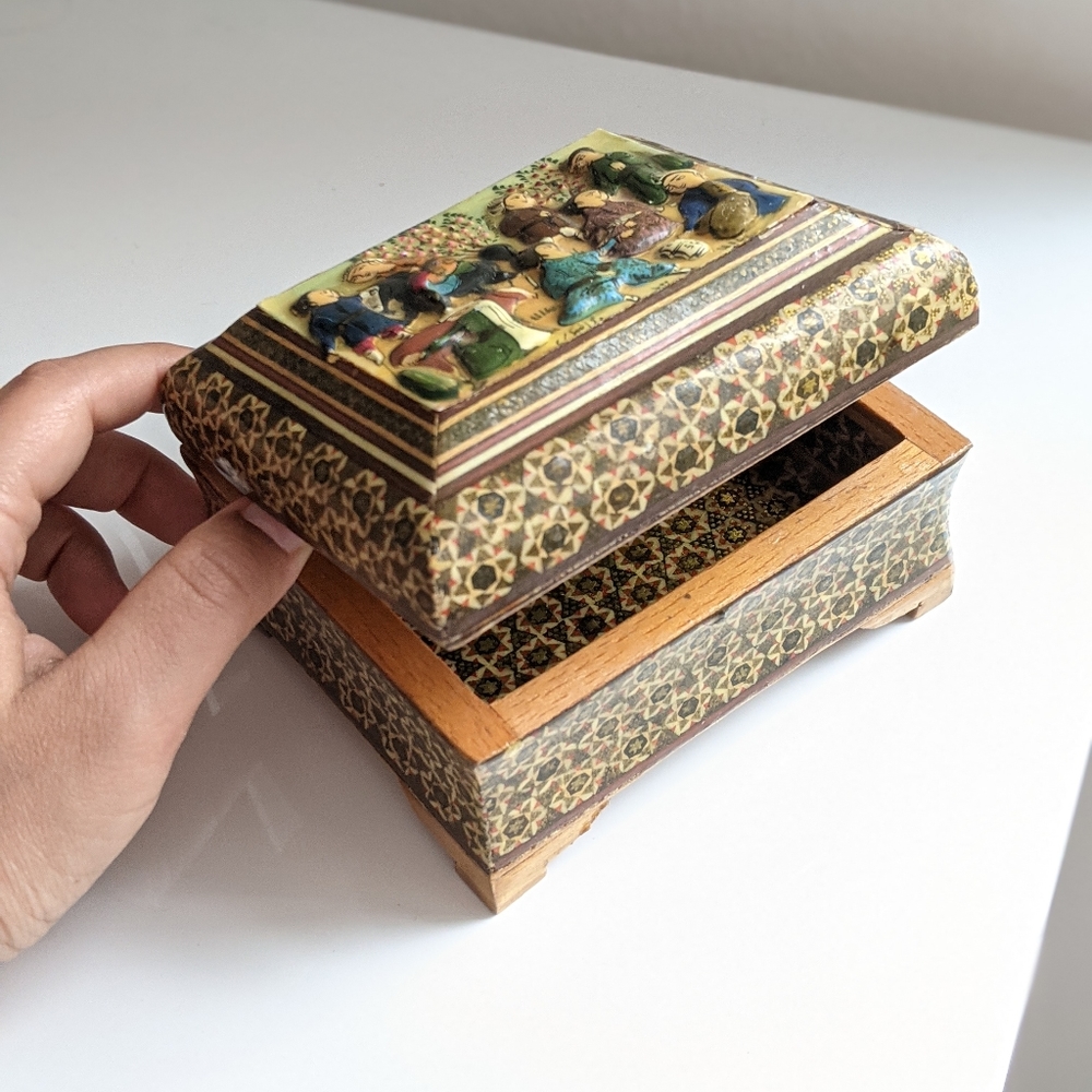 Persian handmade jewelry inlaid box